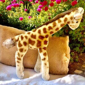 Vintage Steiff Giraffe Mohair Plush 11" Missing Button & Tag